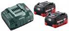 Akku-Basis-Set METABO 2x18 V 5,5 Ah LiHD CAS Akkus, Schnellladegerät